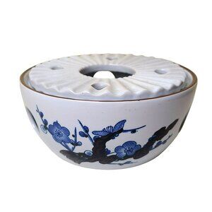 Japanese Ikebana Floral Designed Ceramic Coffee Tea Pot Warmer Bowl Tealight